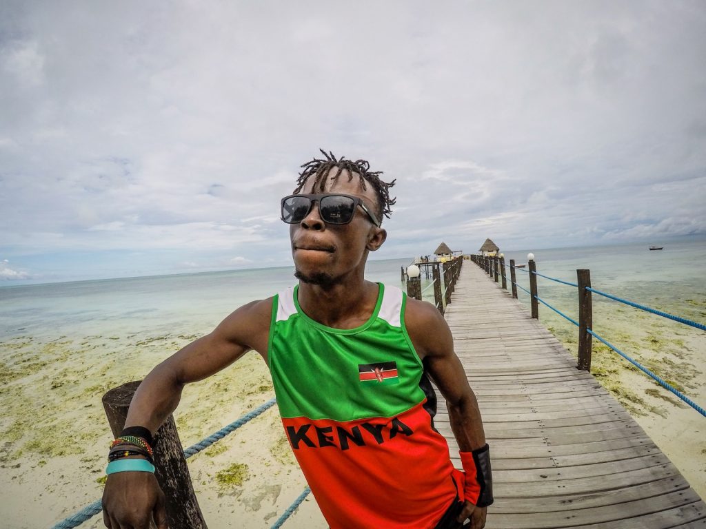 George BBoy Jijo Kaminju on the beach