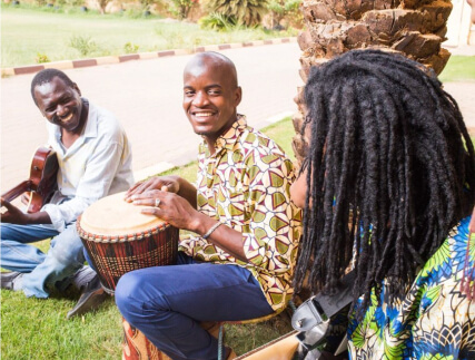 musician playing a drum